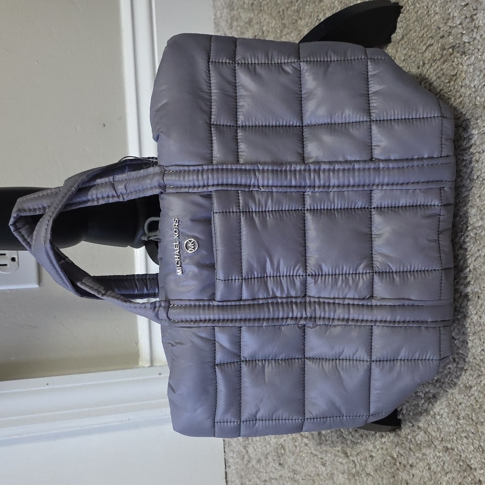 Michael Kors Stirling Small Quilted Grab Tote, Bag Heather Grey
